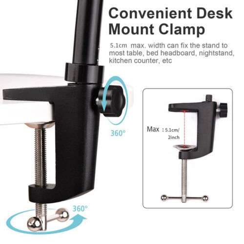 Multifunctional Camera Desk Mount for Photography, 360 Ball Head in Aluminum Alloy