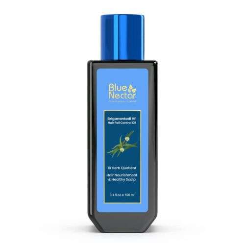 Blue Nectar Briganantadi Hair Oil: Control Hair Fall & Promote Healthy Scalp - 100ml