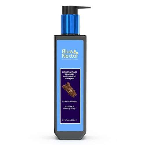 Blue Nectar Anti-Dandruff Shampoo for a Healthy Scalp and Hair Growth, 200ml