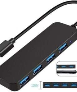 High-Speed USB 3.0 Hub: 4-Port Expansion for Laptop, Flash Drive, and HDD