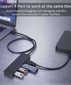 Alternative view of High-Speed USB 3.0 Hub: 4-Port Expansion for Laptop, Flash Drive, and HDD