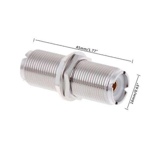 UHF SO239 Female-to-Female Bulkhead Panel Mount Connector for Secure RF Connections