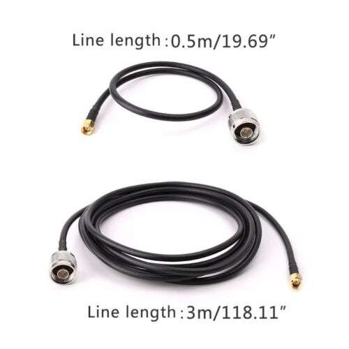 Male to RP-SMA Male RG58 Pigtail Cable for Wireless Antennas and Devices