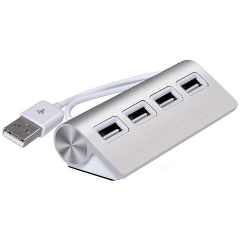 High-Speed 4-Port USB 2.0 Splitter Hub for PC, Mobile Power Charging & Data Transfer