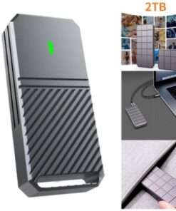 Alternative view of High-Speed Portable NVMe/SATA SSD Enclosure for Mobile Devices - JMS583 2230 .2 Aluminum Hard Disk Box