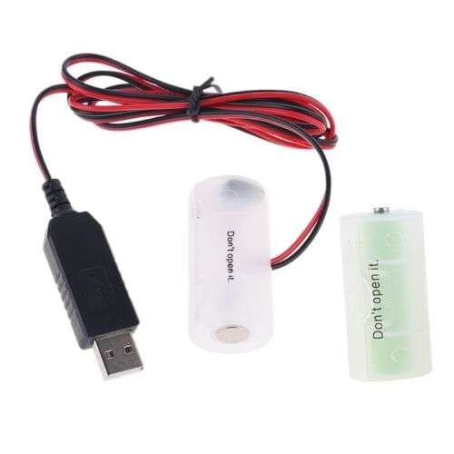 USB Rechargeable Battery Power Supply Cable for LED Strip Lights and Calculators