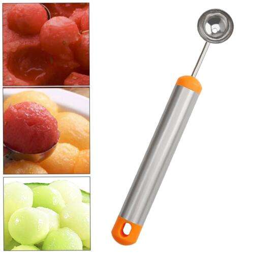 Portable Melon Baller Spoon: Easily Scoop Perfect Fruit Spheres for Salads, Desserts, and More