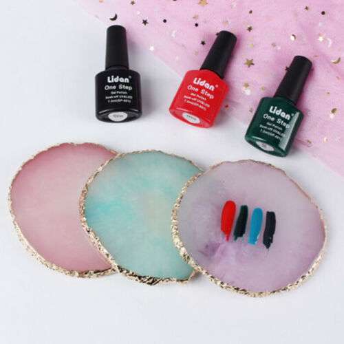 Professional Nail Art Palette for Mixing Gel Polish Colors, Salon Display Plate, 6 Color Sections