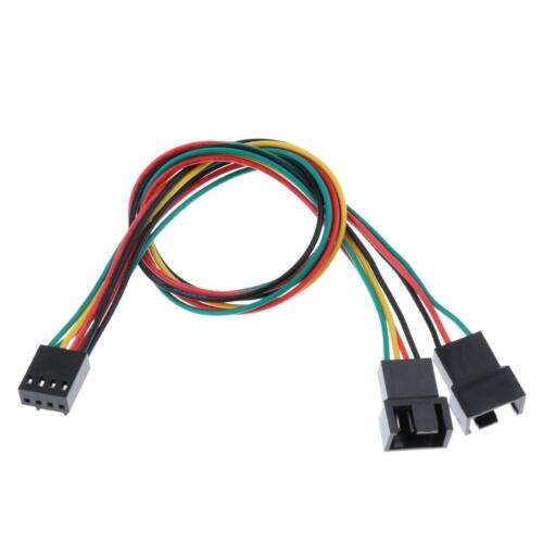 4 Pin PWM PC Fan Extension Cable - Female to 2 Splitter for Enhanced Cooling
