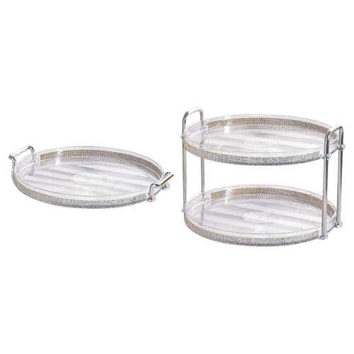 Clear Round Serving Tray - Perfect for Parties, Food, Drinks, Bathroom & Living Room