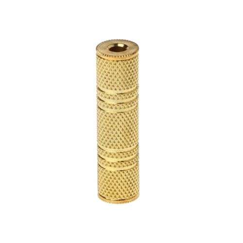 Metal Stereo 3.5mm Female to Female 1/8" Aux Extender Converter Adapter for Headphones, Speakers & More