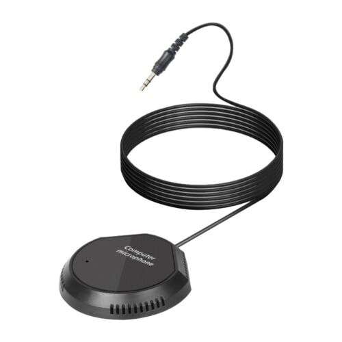 Universal Omnidirectional Conference Microphone for Meetings & Video Calls with 3.5mm Plug