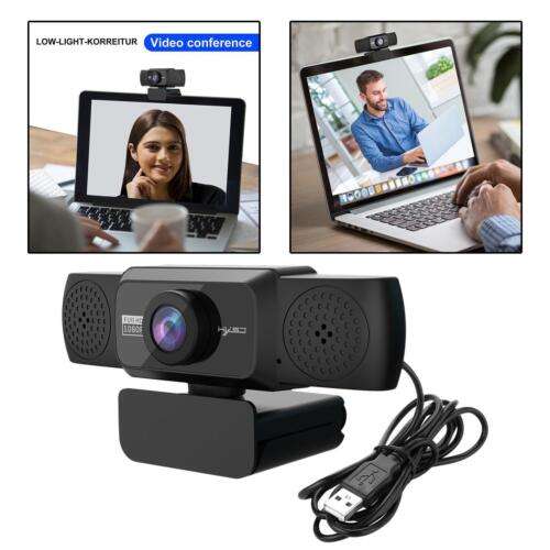 1080p Webcam with Microphone for Video Calls, Conferencing, and Streaming with 90° Viewing Angle