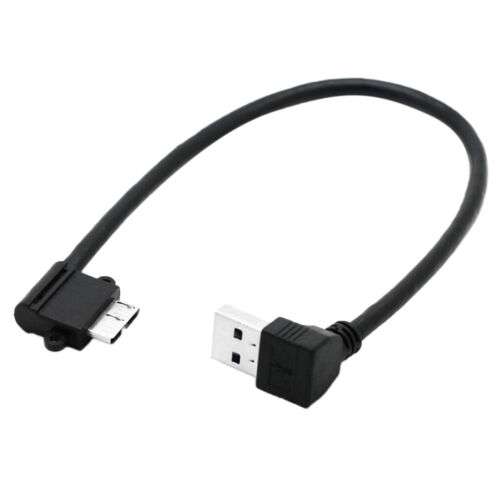 Angled USB 3.0 A Male to Micro B Cable for Charging and Data Transfer for Samsung Galaxy S5