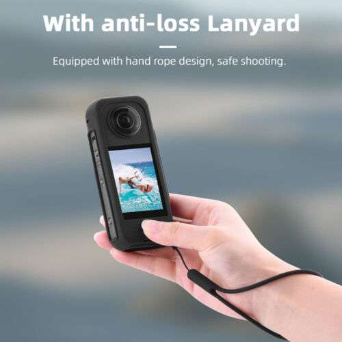 Insta360 X3 Housing Shell with Handrope for Protection and Stability (Black)