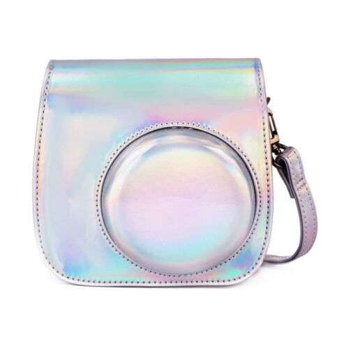 Stylish PU Leather Camera Case Protector for Fujifilm Instax Mini 11, 9 & 8+ (Silver)