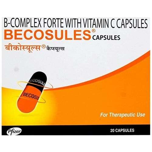 Vitamin B-Complex Capsules for Sore Tongue and Mouth Relief (Pack of 20)