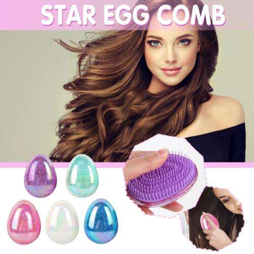 Egg-Shaped Detangling Hair Brush for Smooth, Soft Styling