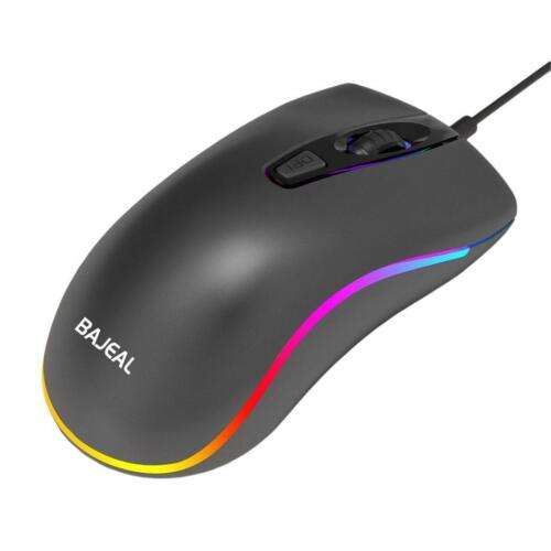 Wired Gaming Mouse for Windows: Adjustable DPI, 4 Buttons, Portable for Desktop Use
