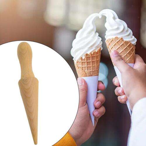 Portable Wooden Ice Cream Cone Roller: Make Delicious Homemade Cones in Minutes!