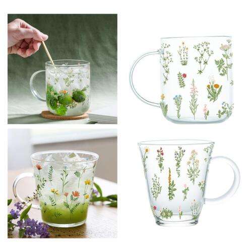 Stylish Handle Tea Cup & Espresso Glass for Women & Men, Perfect for Coffee, Tea, or Dessert Drinks