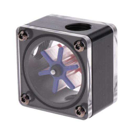 Acrylic G1/4 Threaded Square Computer Water Cooling Flow Meter for Precise Fluid Monitoring