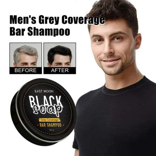 Black Hair Shampoo for Grey Coverage, Oil Control & Hair Darkening