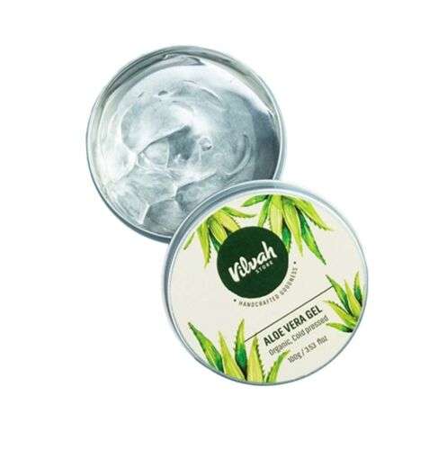 Vilvah Store 99% Pure Aloe Vera Gel - Soothe, Hydrate, and Nourish Skin (100g, Pack of 2)