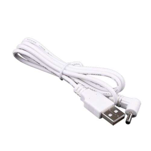 90 Degree Right Angle USB to 3.5mm Jack Power Converter Cable for Charging Devices