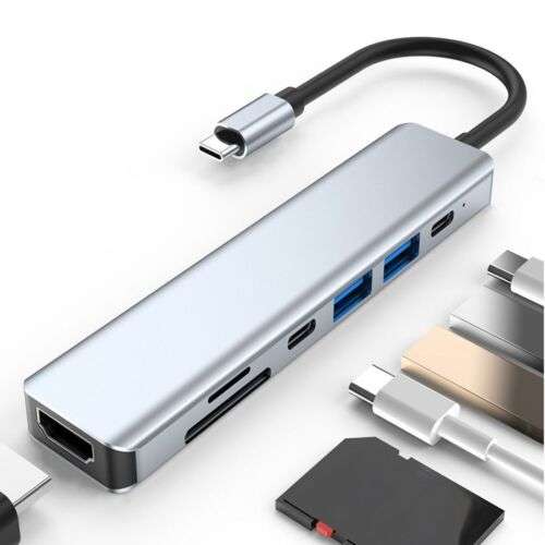 Ultimate USB-C Hub: 4K HDMI, PD Charging, SD/TF Reader, RJ45, USB 3.0 for Laptop and PC