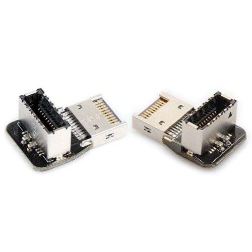 90 Degree USB 3.1 Gen 2 Type-E to Type-E Extension Cable for Right or Left Angle Connections