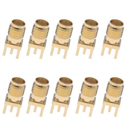 10 Pack Straight Head Female Jack RF Coaxial Adapters for Connecting Coaxial Cables.