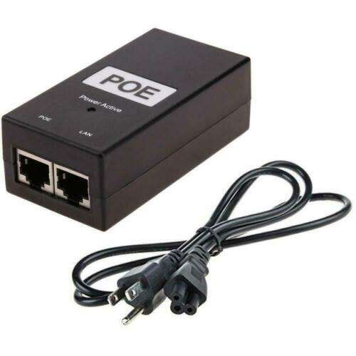 48V 0.5A PoE Injector for IP Phones, Cameras & Devices with IEEE802.3af Standard