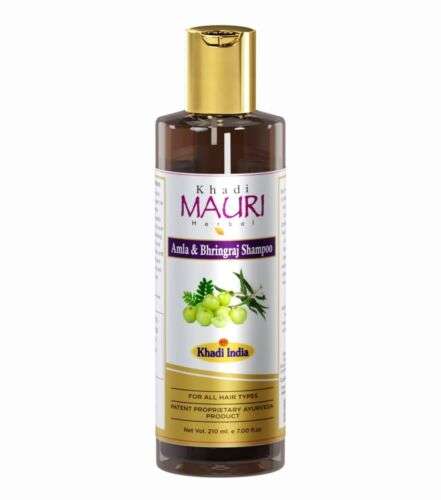 Khadi Mauri Herbal Amla & Bhringraj Shampoo for Stronger, Healthier Hair (210ml)