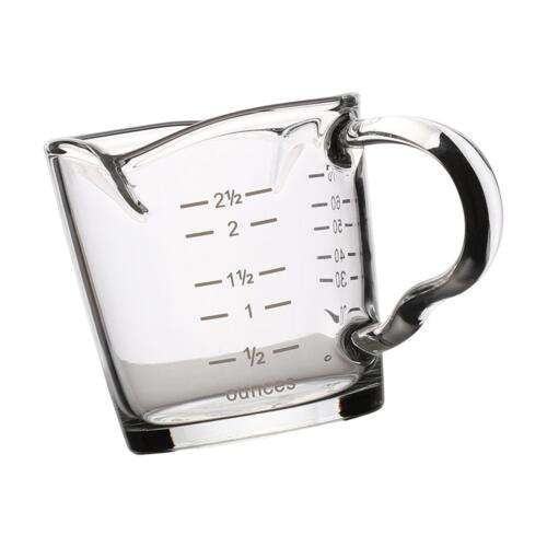 Glass Creamer Pitcher with Scale & Handle: Perfect for Coffee, Milk, & Drinks