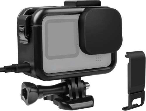 GoPro Hero 9/10/11 Protective Housing Case Kit with Top Opening Frame and Caps for Action Cameras