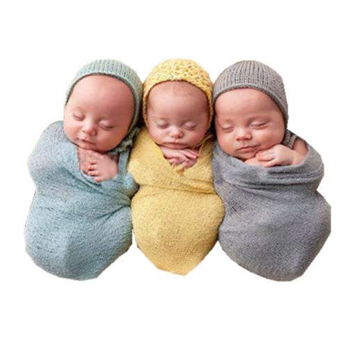 Soft Stretchable Knit Wraps for Adorable Baby Photography Props