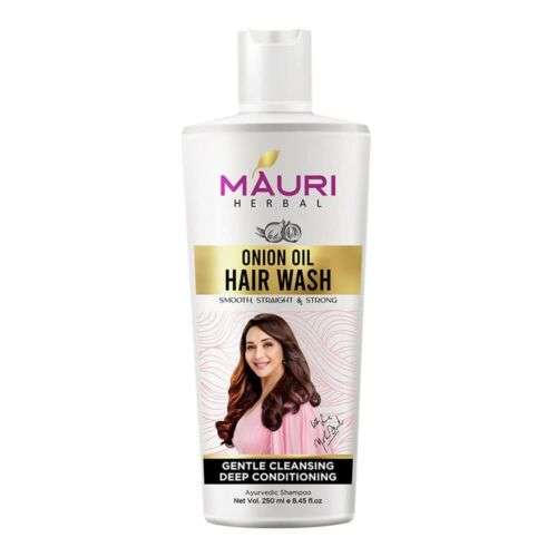 Khadi Mauri Herbal Onion Oil Shampoo for Hair Growth and Strengthening - 250ml Free