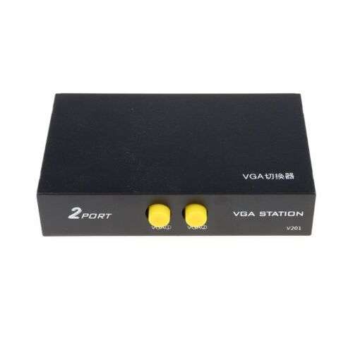 Universal 2-Port Video Adapter Converter Box for Computer & Media Players
