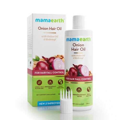 Mamaearth Onion Hair Oil for Hair Growth & Hair Fall Control with Redensyl & Onion Extract