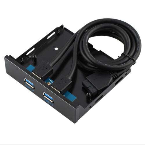 2-Port USB 3.0 Front Panel Expansion Bracket for PC - Add Easy Access Ports.