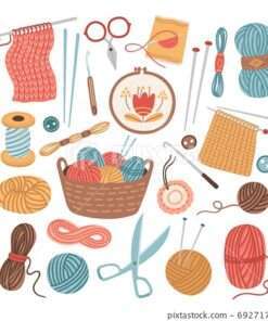 Knitting and sewing