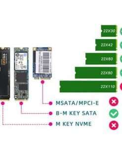 Alternative view of SATA 3.0 to M.2 SSD Adapter for PCIE Expansion, Supports 2230/2240/2260/2280 Solid State Drives