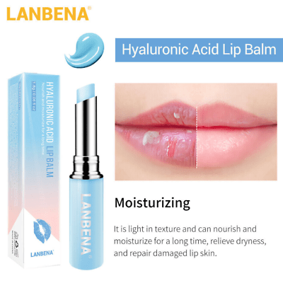 LANBENA Hyaluronic Acid Lip Balm: Moisturizing Lip Gloss for Soft, Hydrated Lips