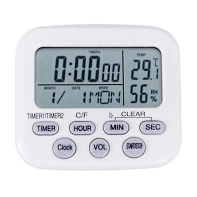 Digital Indoor Timer Clock with Humidity & Temperature Monitoring for Home and Office