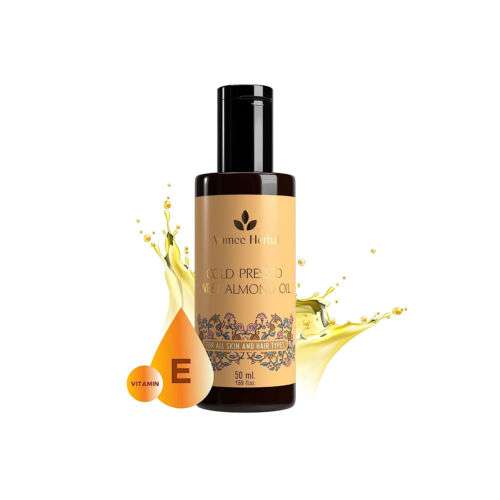 Avimee Herbal Pure Vitamin E Sweet Almond Oil for Hair and Skin Nourishment - 50ml