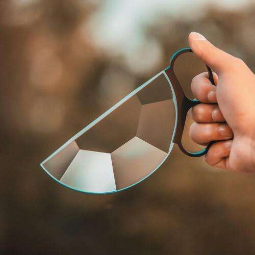 Create Stunning Special Effects with this 80/150mm Handheld Semicircle Kaleidoscope Camera Filter.