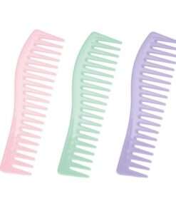 Wide Tooth Detangling Comb for Curly Hair: Wet, Dry, & Heat Resistant