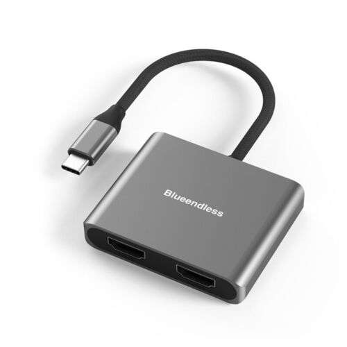 Compact Portable USB-C Adapter for 4K@60Hz Display and Data Transfer