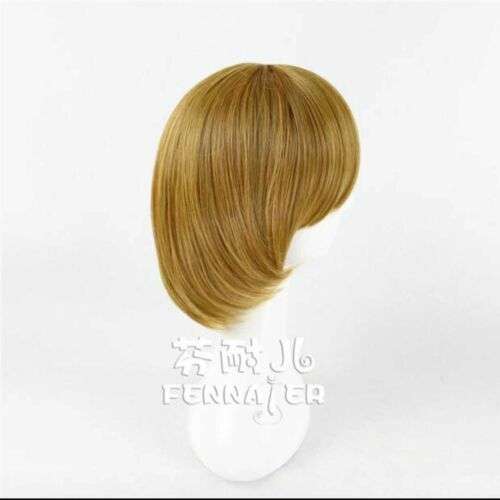 Anime Cosplay Wig - Dark Flaxen Straight Short Hair for Realistic Character Transformation